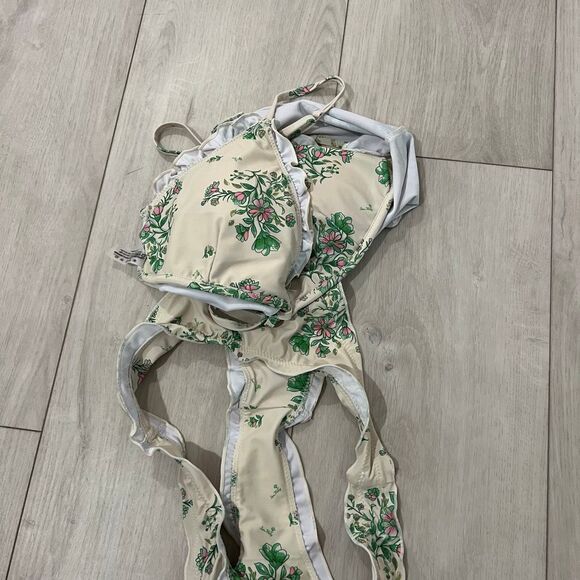 seamoly Women's Tankinis Striped Halter String Tie Side 2 Piece Tankini Sets Swi - Picture 3 of 7